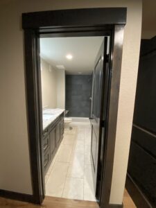 bathroom with nice flooring